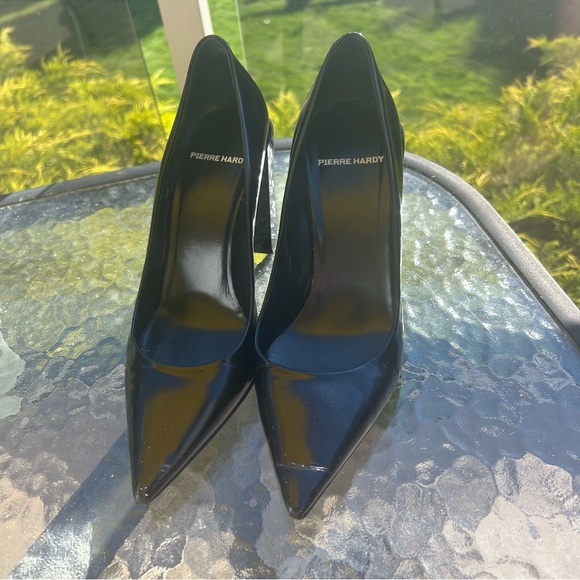 Pierre Hardy Leather Block Heel Pointed Toe Pump - Picture 5 of 9